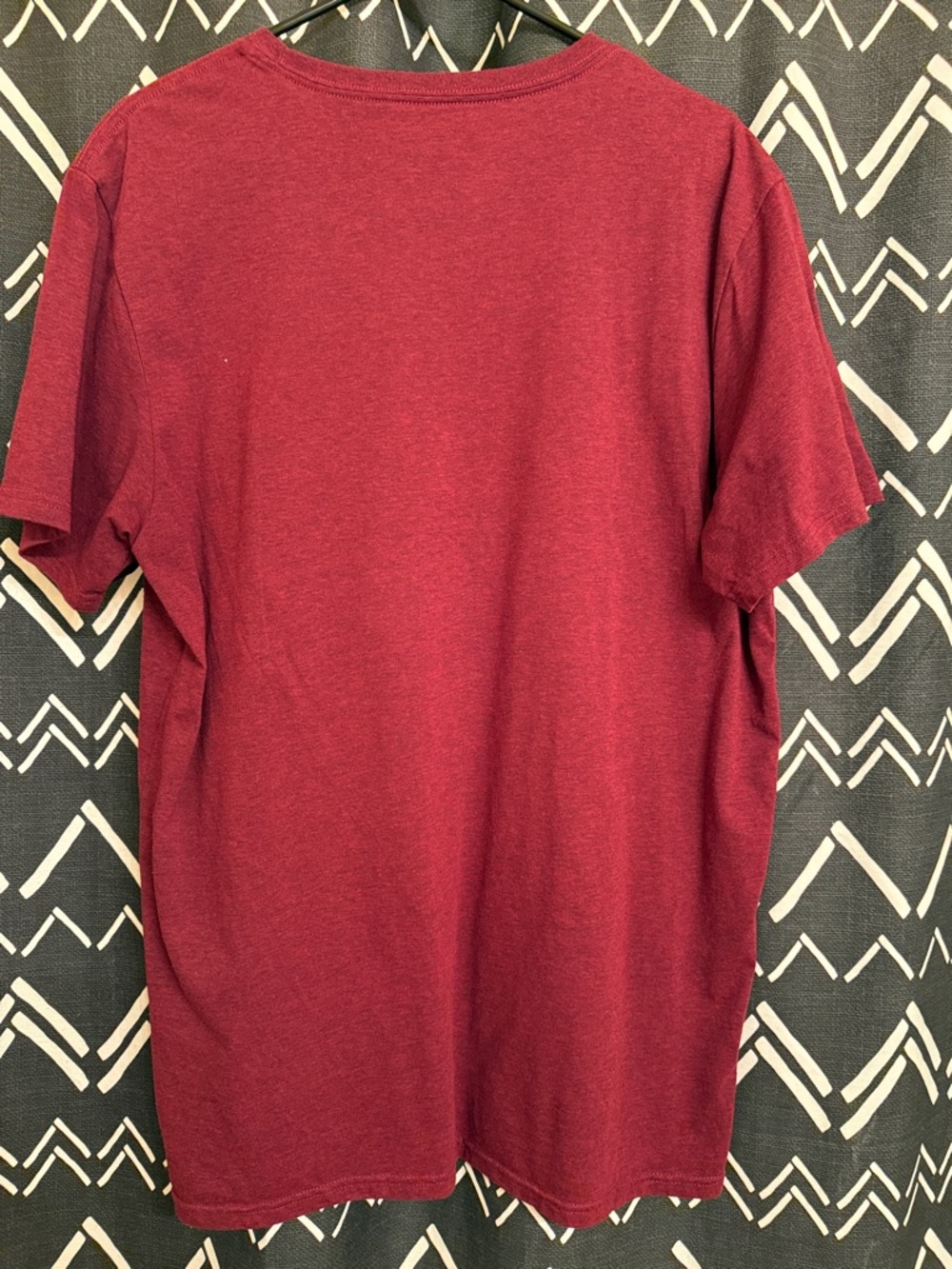 Oakley Men's Short Sleeve Logo Tee in Deep Red with Camo Logo - Picture 4 of 4